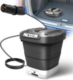 Portable Electric Pressure Washer w/3.2Gal Tank, 4-in-1 Nozzles, Max 290 PSI Foldable Cordless Pressure Washer for No Water Hose Apartment, Camping, Bike Cleaning, Garden Care and Pet Cleaning