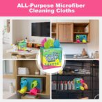 Microfiber Cleaning Cloth, 120 Pack Reusable Paper Towels Microfiber Towels for Cars Lint Free Washable Tissues Shop Rags with Dispenser Box for Home Kitchen Automotive, 11"x 9", Multicolor - Image 7