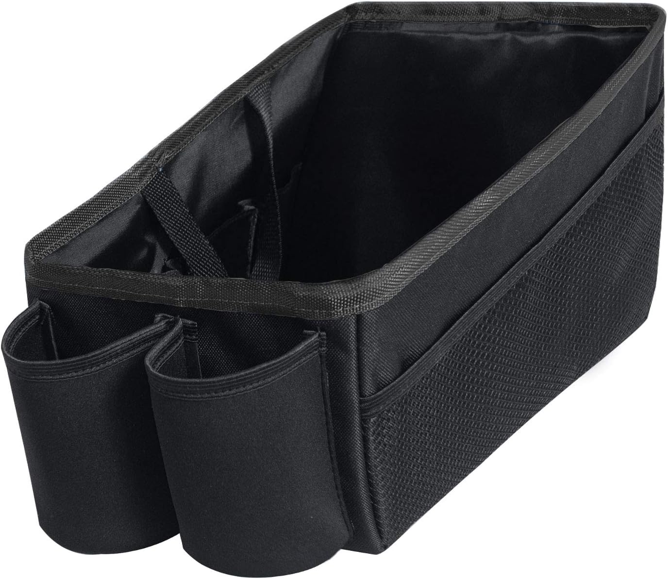 718NDusibeL._AC_SL1500_.jpg FH Group E-Z Travel Multi-Use Car Organizer with Cup Holders | Back Seat Storage Black - Image 1
