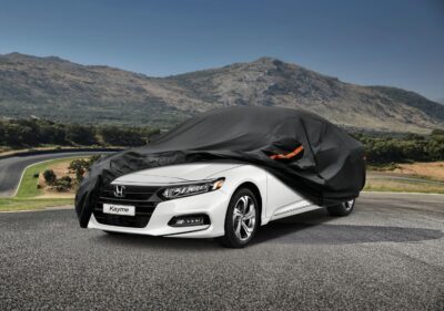 kayme 7 Layers Car Cover Custom Fit for Honda Accord Sedan/Coupe (2001-2025) Waterproof All Weather for Automobiles, Outdoor Full Cover Rain Sun UV Protection with Zipper Cotton/Black - Image 7