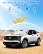 Sunshades for 2025 2026 Nissan Kicks Accessories Windshield Sun Shade Side Rear Window Shade Cover Sun Visor Shield Privacy Protection for Camping Keep Vehicle Cool Black 7PCS - Image 2