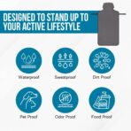 DryvaSeat - Premium Microfiber Towel Car Seat Cover - Waterproof & Sweatproof - Universal Fit, Machine Washable, Non-Slip - Seat Protector for Car, Truck, SUV, Van (Gray, 1 Pack) - Image 3