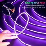 Acrylic Interior Car LED Strip Light with Wireless APP, RGB 6 in 1 & 175 inches 593 LEDs,Car Ambient Lighting Kits Sound Active Function Music Sync LED Strip for Car Accessories - Image 4