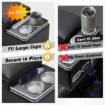 Upgraded Bench Seat Center Console with Extra Large Cup Holder & Phone Holder, Universal Car Armrest Storage Box Organizer for Truck & SUV & Van Automotive Central Console for Back Bench Seat - Image 4