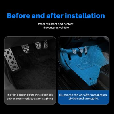 KUNGKIC Car LED Lights Interior for Toyota GR86 Subaru BRZ 2021 2022 2023 204 2025 Under Dash LED Lights Foot Light Car Accessories DC 12V (Blue) - Image 5