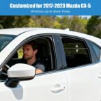 Car Window Shades for 2017-2023 Mazda CX-5 - Rear Side Window Sun Shade for Baby, Breathable Mesh Car Privacy Window Covers, UV Protection and Heat Insulation for Road Trips, Napping, Camping - Image 2