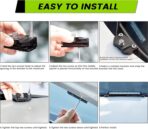 Ditch Light Brackets Hood Mount - 2PCS Universal LED Light Bar Mounting Brackets Hood Hinge Pillar Pod Fog Light Mounts Clamp M6 for Car Truck Off-Road Accessories No Drilling CNC Aluminum Black - Image 6