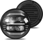 New 1000% Bright Anti-glare 7 Inch Led Headlights Round Compatible with Jeep Wrangler JK JKU TJ LJ Chevy Ford GMC Dodge Mazda Nissan Mack VW etc DOT Approved H6024 Hi/Low Sealed Beam - Plug and Play