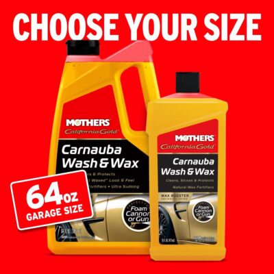 Mothers California Gold Carnauba Wash & Wax, 64 oz. — Cleans, Shines & Protects – Gentle, pH Balanced, Ultra-Sudsy for a Spot-Free, Brilliant Finish. Biodegradable & Won't Strip Wax or Ceramic (05674) - Image 6