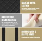 Hovom Car Center Console Cover, 13.39"×7.87"×2.76" Leather Armrest Cover for Cars, Memory Foam Armrest Pillow with Pocket, Cup Holder & Phone Slot, Universal Vehicle Arm Rest Cushion Pad (Beige) - Image 4