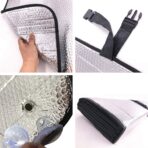 Car Windshield Sunshade-Thicken 5-Layer Bubble Block Heat and Sun UV Rays,Front Windshield Sun Shade- Keeps Your Vehicle Cool - 58 x 27.5 Inch (Sliver) - Image 2