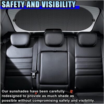 Car Rear Window Sunshade, Windshield Sunshade Block UV Rays for Rear Facing Seats with Suction Cup, Sunlight Shield for Back Window, Sun Blocker Mesh Cover for Baby Pet Children (39"x19"/Rear) - Image 3