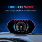 MH Heads Up Display OBD2+GPS Dual System Car HUD Display, OBD2 Gauge Display, Digital Speedometer MPH Driving Overspeed Alarm Trip/Water Temperature/Fuel Consumption for All Vehicle - Image 5