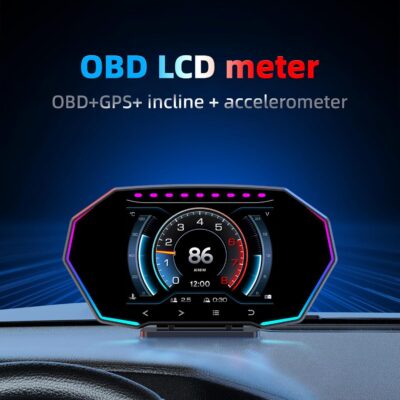 MH Heads Up Display OBD2+GPS Dual System Car HUD Display, OBD2 Gauge Display, Digital Speedometer MPH Driving Overspeed Alarm Trip/Water Temperature/Fuel Consumption for All Vehicle - Image 5