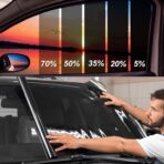 TOYOCO Window Tint Film for Cars, 5% VLT 24" in x 15'Ft Ceramic Window Tints, Blocks 99% UV & IR Rays, Heat Resistant Anti Glare Film for Windshield, Scratch Resistant Sun Shade Auto Tint Roll