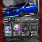 OPT7 Aura DreamColor Underglow Chasing Light Kit with APP & Remote Control, 4 PCS Flexible RGBIC LED Strips, 12V Neon Accent Underbody Lights for Car Truck RV, Multi Color Music Mode, Easter Gifts - Image 3