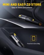 AUXITO Car Vacuum Portable Cordless 14000Pa Suction, Handheld Vacuum Blow & Suction 2 in 1, Small Vacuum Cleaner Hand Held Vacuum for Car, Home, Pet, Office, Ideal Gifts for Men & Women (Black) - Image 5
