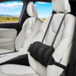 Lumbar Support Pillow for Car,Back Support for Car Seat Cushion,Adjustable Straps Securely Fixed Car Lumbar Support Pillow for Office Chair (Black)