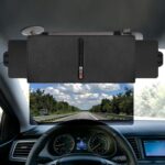 Veharvim Sun Visor Extender for Car (Polarized, UV400, Zipper Slider, 2 Side Sunshade, PC Lens) Visor Extender Attachment for Car Visor, Anti-Glare for Safe Driving