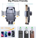 Romuto Phone Holders for Your Car Phone Holder Mount【Super Suction】Cell Phone Mount for Car Accessories for Women Men Windshield/Vent/Dash Truck Stand Desk Mount Clamp Holder for iPhone Samsung Camera - Image 10