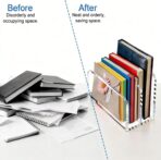 Acrylic Mail Organizer 2-Slot Desktop File Sorter - a Versatile Document Rack Suitable for Homes, Offices and Schools and a Space Saving File Organizer for DIY Decoration - Image 3