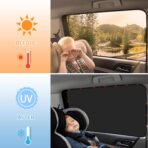 ZATOOTO Side Window Sun Shade - 4 Pack Car Window Covers 99% UV Light Block Car Curtains Magnetic Side Window Sun Shade Keeps Cooler for Breastfeeding, Taking a nap, Changing Clothes, Camping - Image 7
