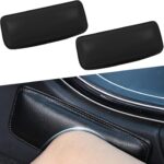 wuyaoyao 2PCS Car Door Armrest Pads, Soft Leather Elbow Pad Arm Rest for Car, Comfortable Car Knee Cushion, Automotive Elbow Leg Thigh Support Cushion Pillow, Interior Car Accessories (Black)