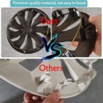 ABX Hubcap Wheel Covers Hub Caps 16 Inch Set of 4 Black & Silver Universal Wheel Rim Cover R16 Stylish Car Decor Wheel Covers for Toyota Camry Nissan Mazda (Black-A1, 16 inch) - Image 4