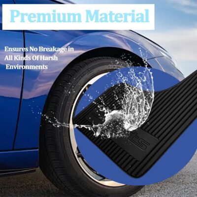 4PCS Car Mud Flaps, Flexible Rubber Vehicle Mudflaps Mudguard Splash Guard with Hardware, Automotive Exterior Front & Rear Protection Accessories, Universal for Pickup Truck SUV - Image 3