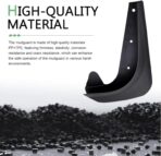 2 PCS Car Mud Flaps, Splash and Stain Resistant Tire Splash Guard, 8.27 x 12.6In Front Side Decorative Tire Splash Guards, for Most Sedans (Black# S) - Image 3