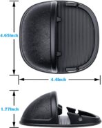 Car Cell Phone Holder Dashboard Phone Mount - Anti-Slip Silicone Pad Phone Stand Compatible with iPhone, Samsung, Android Smartphones - Image 5