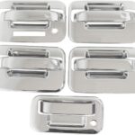 NewYall Chrome Exterior Door Handle Cover with Keypad and Tailgate Cover for Ford F-150 2004-2014 Outer Front Rear Left Driver Right Passenger Side