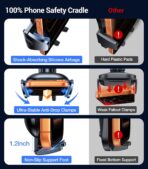 VICSEED 2026 Ultimate Sturdy Car Phone Holder [Upgraded 95+LBS Strongest Suction] Universal Long Arm Cellphone Mount for Car Dashboard Windshield Vent Truck Boat for iPhone 17 16 Pro Max & Android - Image 9