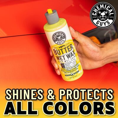 Chemical Guys Butter Wet Wax - Deep Wet Shine Car Wax for Cars, Trucks, SUVs, RVs, and More, Easy On/Off Liquid Formula, Banana Scent - 16 fl oz - Image 4