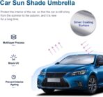 helloleiboo Car Windshield Sun Shade UV Rays and Heat Sun Visor Protector Foldable Reflector Windshields Umbrella - Image 2