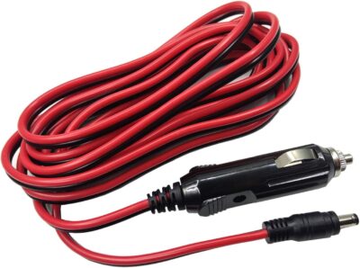 DC Car Charger Cable - 12-24V Auto Power Supply Cord Cigarette Lighter Male Plug to DC 5.5mm x 2.1mm Connector Extension for Portable DVD Player, Car, Camera (10FT) - Image 5