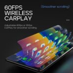 [2026 Fully Laminated Screen] CarpodGo T3 Pro Portable 60fps Wireless Carplay Android Auto,8.9 Inch 1920 * 720 IPS Touch Screen Car Stereo,Display-Only BT Mode Supports Steering Wheel Controls - Image 4