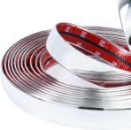 16FT Automotive Chrome Trim Molding 1"(25mm) Heavy Duty Chrome Car Moldings Trim UV Protected Scratch-Proof for Truck RV SUV Side Door Window Bumper, Self Adhesive
