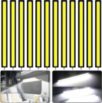 Linkstyle 12PCS 12V LED Interior Light Bar, Waterproof 28 LEDs COB Strip Light Super Bright Lights for Truck Boat Bike RV, White