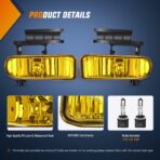 Nilight Fog Light Assembly Compatible with 1999 2000 2001 2002 Chevy Silverado 1500 2500 2001-2002 3500 Chevy Silverado 2000-2006 Suburban Tahoe - Image 2
