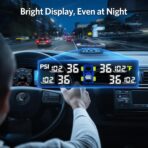 Tymate TM3 RV Tire Pressure Monitoring System, Tire Pressure Monitor with Solar Charge, TPMS with 4 Sensors(Max to 10) & 6 Alarm Modes, 2024 Updated w/Color LCD Display, 0-87PSI for RV/Trailer/Truck - Image 7