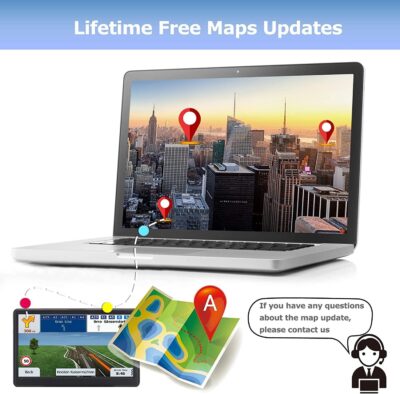 GPS Navigator for Car Truck RV, 7-inch High-Definition Touch Screen，2026 Maps (Free Lifetime Updates), Support Voice Turn Direction Guidance/Speed and Red Light Warning/Custom Truck Routing - Image 5