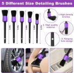 Viewsun Windshield Cleaner Tool, 17Pcs Purple Car Interior Cleaning Kit, Detailing Kit Cleaner, Detailing Brush, Cleaning Gel, Inside Cleaning Supplies Accessories for Trucks, SUVs, RVs Window - Image 4