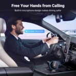 UGREEN Bluetooth 5.4 Car Adapter, Hands-Free Call & Noise Cancelling AUX to Bluetooth Adapter for Car, 3.5mm Audio Blue-Tooth Receiver for Cars Stereo Home Speaker - 15H Battery Life - Image 4