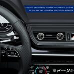 2PCS Stick on Dashboard Car Clock, Mini Luminous Automotive Vent Clip Quartz Clocks, Alloy Waterproof Analog Clock Watch Universal for Car Boat Bike Home, Interior Car Accessories (Black+Black) - Image 6