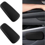 2PCS Car Arm Rest Cushion for Elbow,Soft Leather Car Door Armrest Pad with One-Piece Molding for Comfortable Support,Universal Cars Knee Cushion as Cars Arm Rest Cover Pad