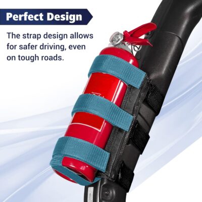 Voodonala Adjustable Roll Bar Fire Extinguisher Mount Holder 3 lb for Jeep Wrangler Unlimited CJ YJ LJ TJ JK JKU JL JLU 4XE,(Black,with Quick disassembly Zipper) - Image 5