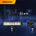 GOOACC 2 PCS 18w Spot Led Light Bar Work Light Pods Off Road Driving Light Fog Light Reverse Lights with 16AWG Off Road Wiring Harness-2 Leads for Truck Truck Boat SUV ATV, 2 Years Warranty - Image 2