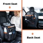 Car Seat Organizer with Laptop Compartment (Fits 15.6"), Front & Backseat Passenger Organizer with Adjustable Strap, Multiple Pockets, Portable Office Bag, Water-Resistant 1200D Polyester - Image 2
