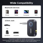 UGREEN Bluetooth 6.0 Receiver for Car with LDAC, AI Noise Cancelling 3.5mm AUX Bluetooth Car Adapter, Hi-Res Wireless Audio Receiver for Home Stereo/Wired Speaker with Hands-Free Call,15H Battery Life - Image 9